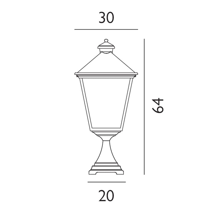 Elstead Lighting Turin Grande 1 Light Pedestal - Black  TG3-BLACK Black