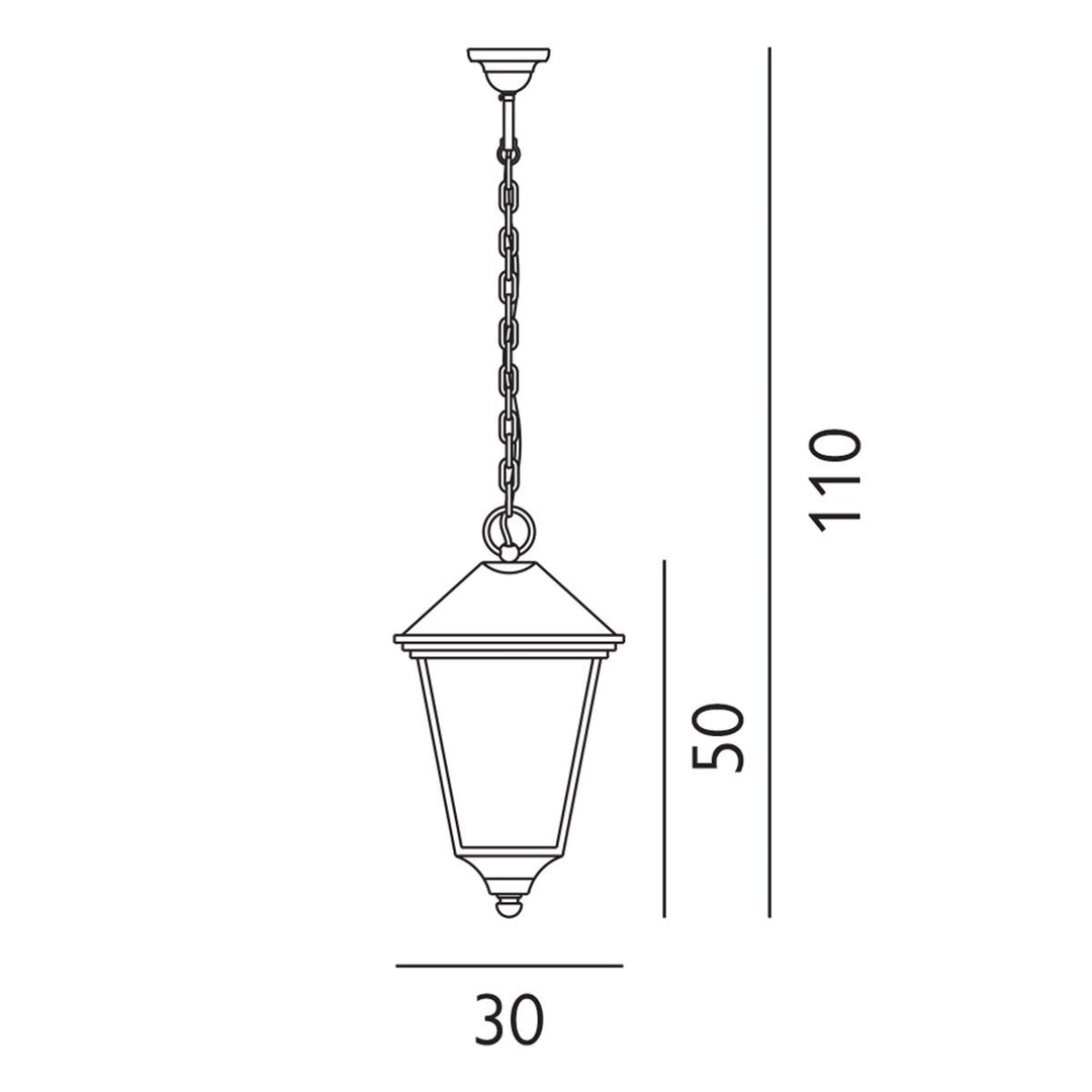Elstead Lighting Turin Grande 1 Light Chain Lantern - Black  TG8-BLACK Black