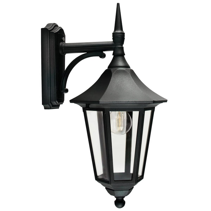 Elstead Lighting Valencia 1 Light Down Lantern  V2-BLACK Black