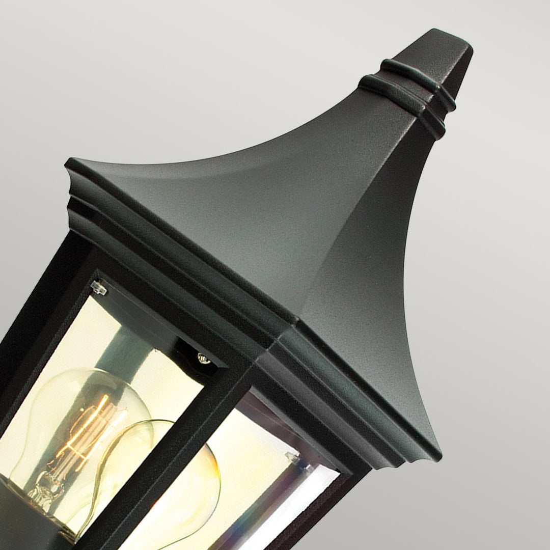 Elstead Lighting Valencia 1 Light Half Lantern  V9-BLACK Black