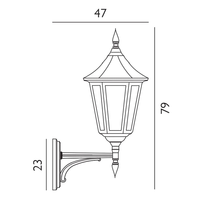 Elstead Lighting Valencia Grande 1 Light Up Lantern  VG1-BLACK Black