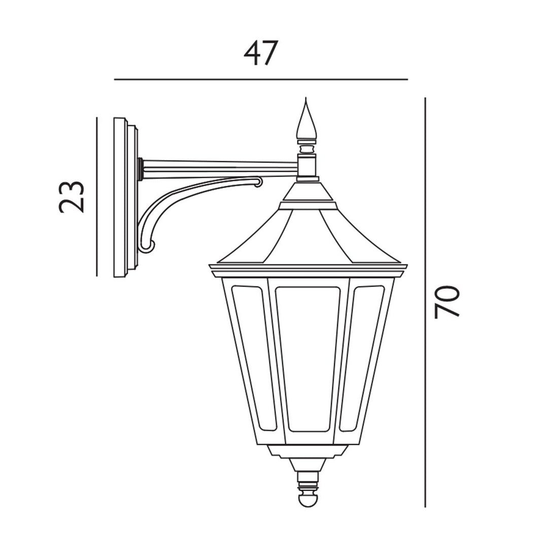 Elstead Lighting Valencia Grande 1 Light Down Lantern  VG2-BLACK Black