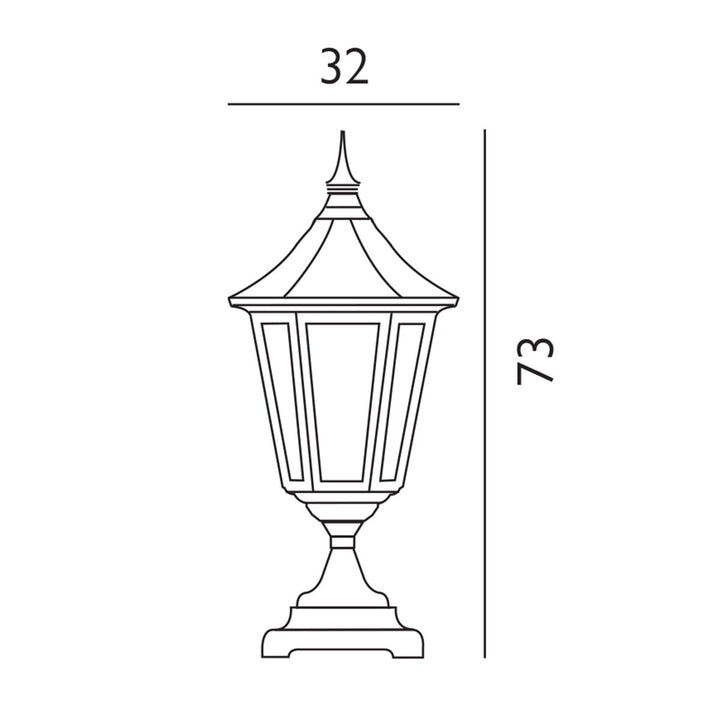 Elstead Lighting Valencia Grande 1 Light Pedestal  VG3-BLACK Black