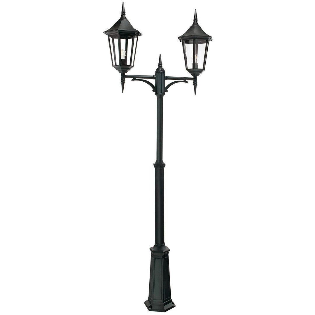 Elstead Lighting Valencia Grande 2 Light Twin Head Lamp Post  VG6-BLACK Black