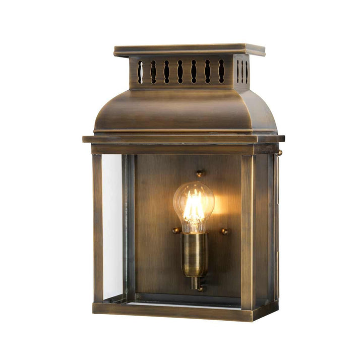 Norlys Westminster 1 Light Wall Lantern WESTMINSTER-BR Aged Brass