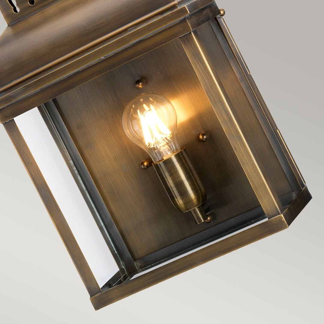 Norlys Westminster 1 Light Wall Lantern WESTMINSTER-BR Aged Brass