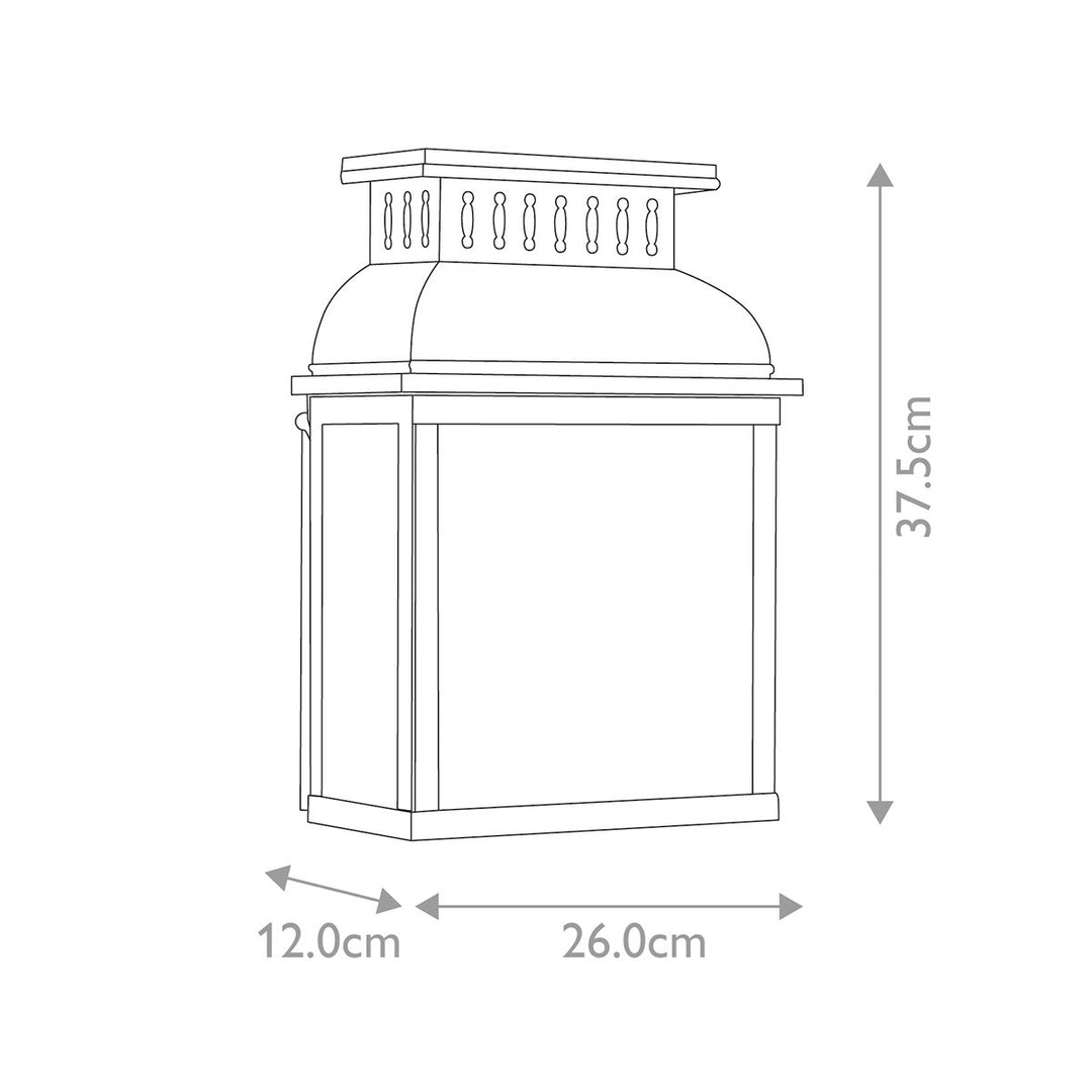Norlys Westminster 1 Light Wall Lantern WESTMINSTER-BR Aged Brass