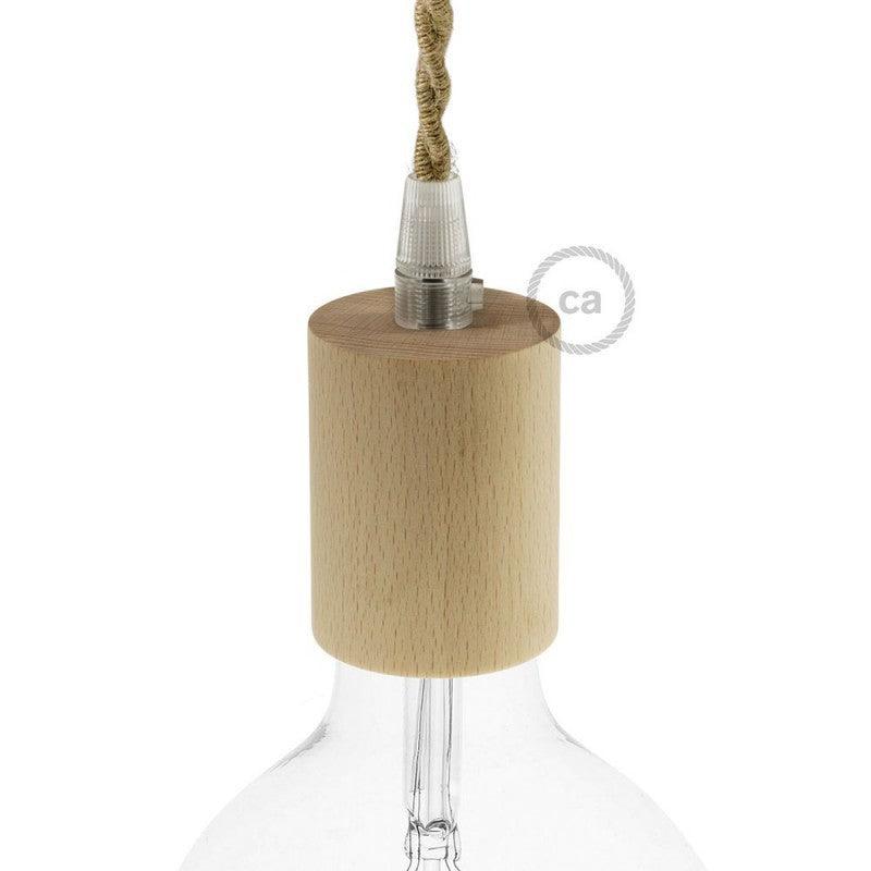 Wooden Edison Screw Cord Grip Lamp Holder - Prisma Lighting