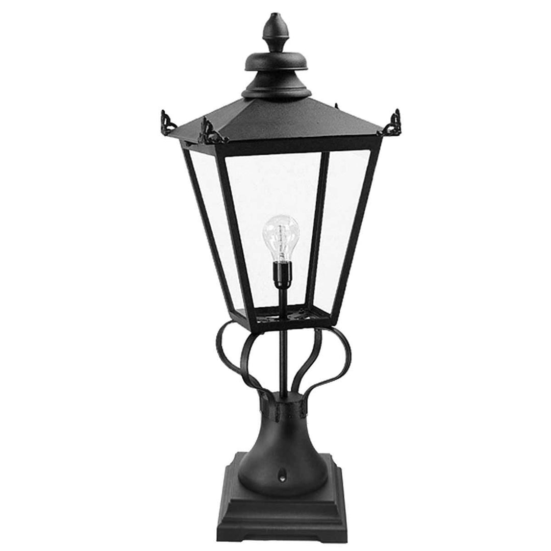 Norlys Wilmslow 1 Light Pedestal Lantern  WSLN1-BLACK Black