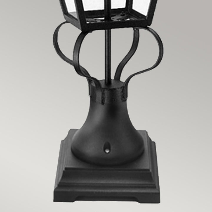Norlys Wilmslow 1 Light Pedestal Lantern  WSLN1-BLACK Black