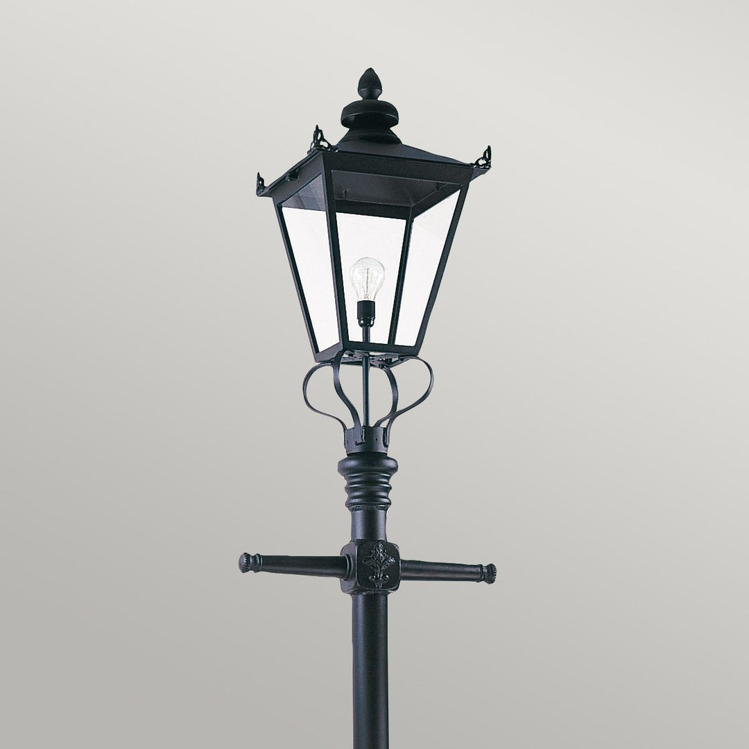 Norlys Wilmslow 1 Light Lamp Post with Ladder Bar WSLP1-BLACK Black