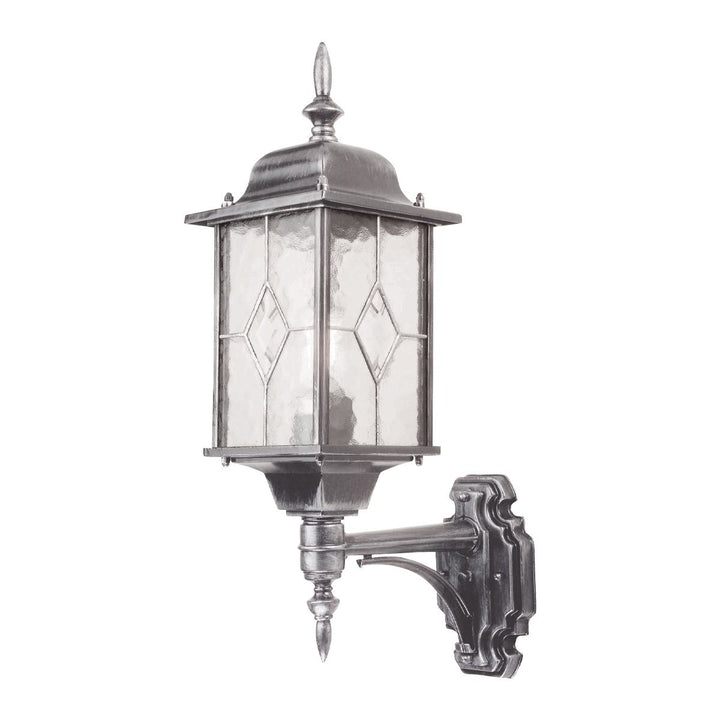 Norlys Wexford 1 Light Up Wall Lantern  WX1 Black/Silver