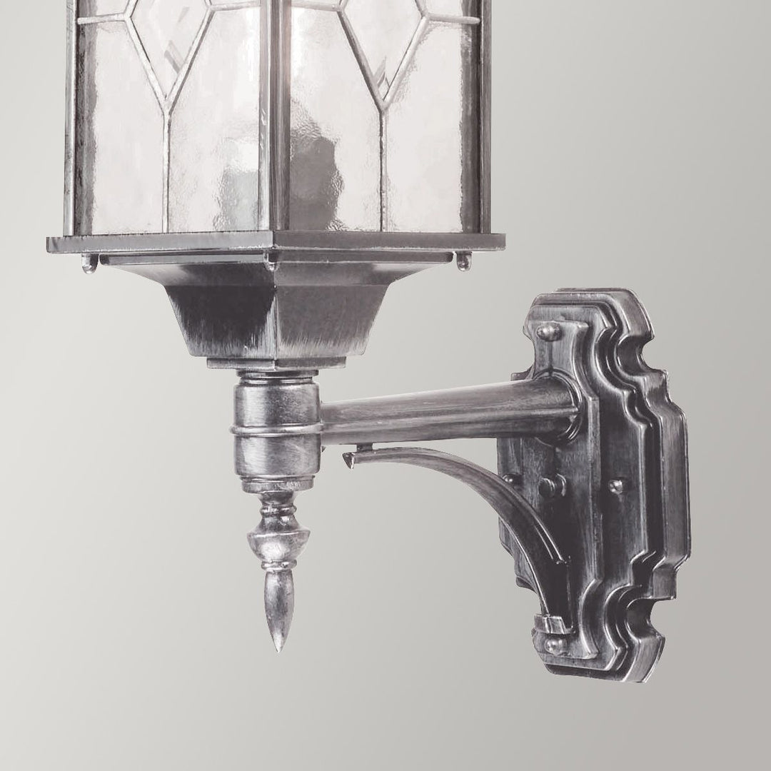 Norlys Wexford 1 Light Up Wall Lantern  WX1 Black/Silver