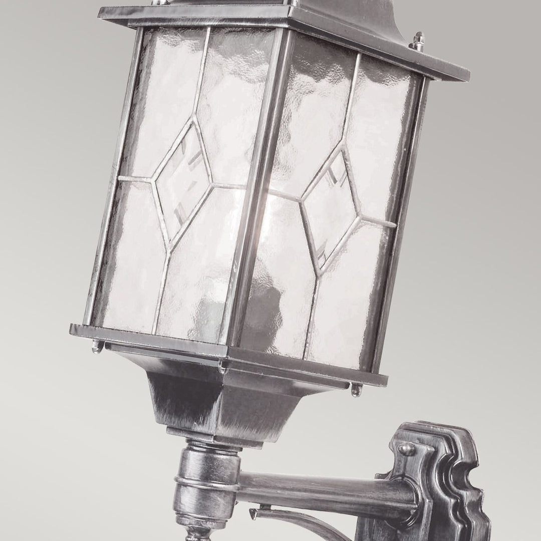 Norlys Wexford 1 Light Up Wall Lantern  WX1 Black/Silver