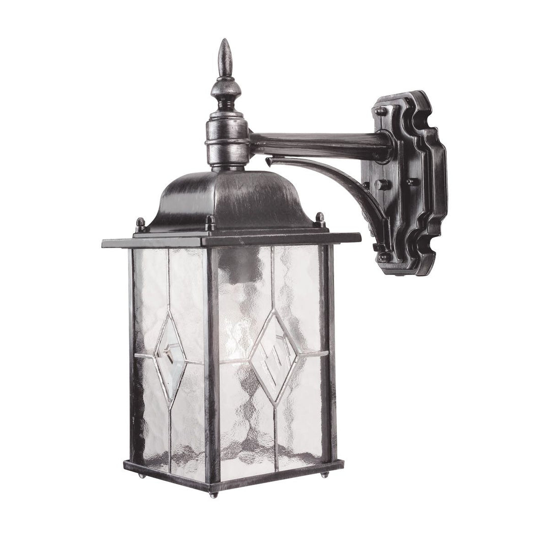 Norlys Wexford 1 Light Down Wall Lantern  WX2 Black/Silver