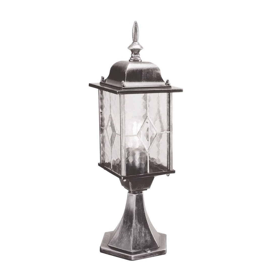 Norlys Wexford 1 Light Pedestal Lantern  WX3 Black/Silver