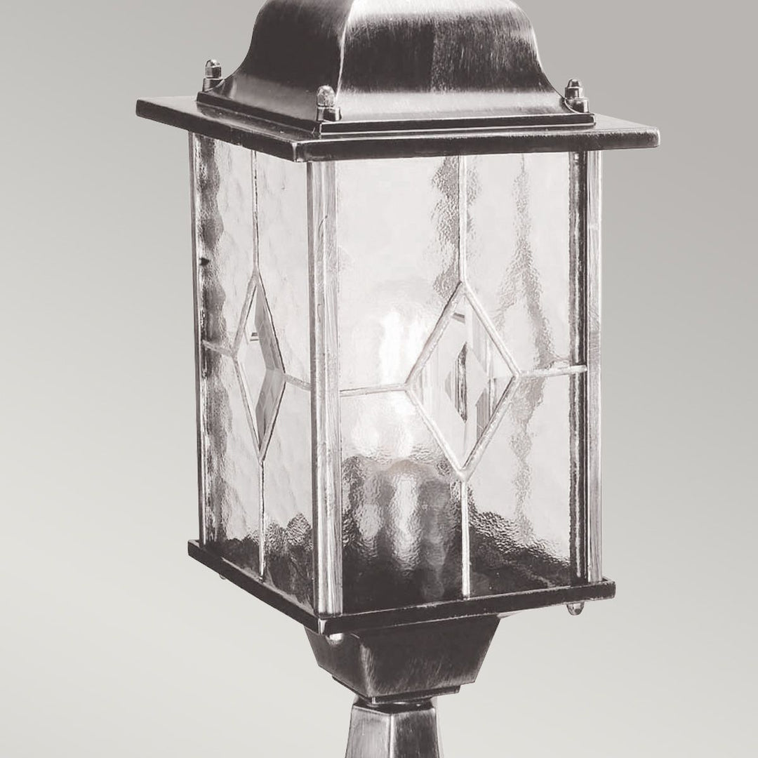 Norlys Wexford 1 Light Pedestal Lantern  WX3 Black/Silver