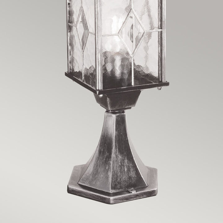 Norlys Wexford 1 Light Pedestal Lantern  WX3 Black/Silver
