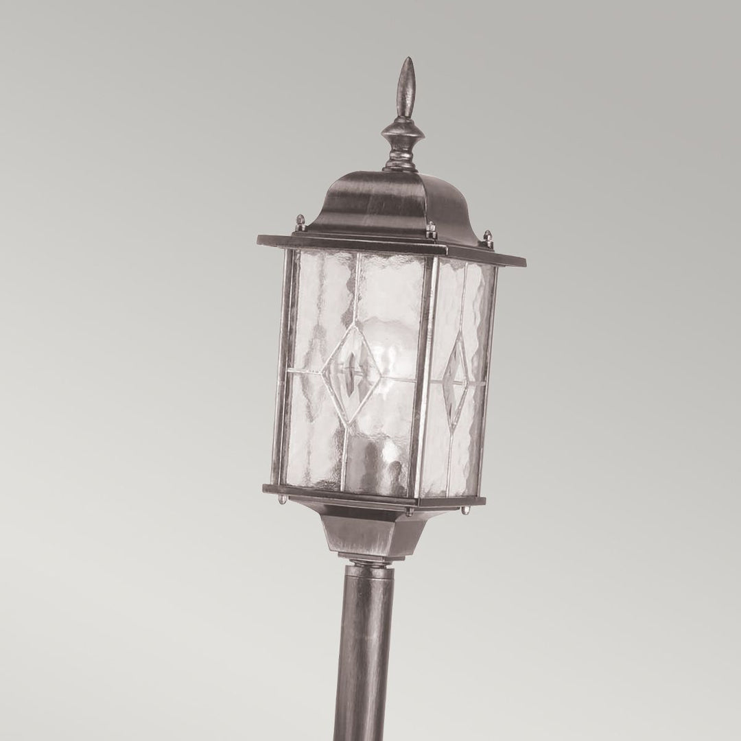 Norlys Wexford 1 Light Pillar Lantern  WX4 Black/Silver