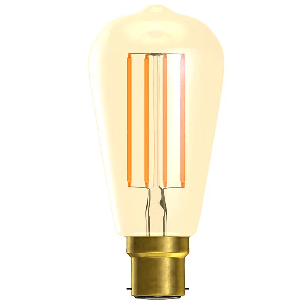 4W LED VINTAGE SQUIRREL CAGE DIMMABLE - BC, AMBER, 2000K - Prisma Lighting