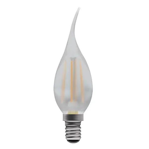 4W LED SES Filament Candle Light - Bent Tip Frosted