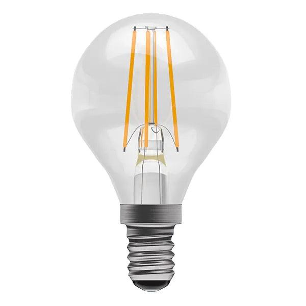 4W LED 2700K Filament Clear Round Dimmable Light Bulb (SES) - Prisma Lighting