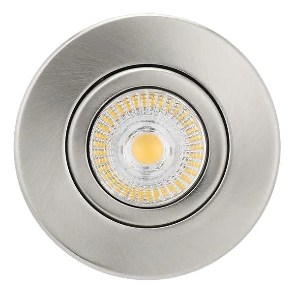 FIRE RATED MV/LV CENTRE TILT - SATIN NICKEL - Prisma Lighting