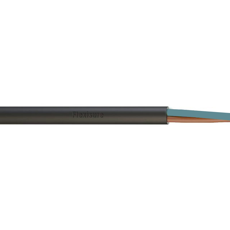Doncaster 3182TRS 2-Core 1.0mm Black Flexible Rubber Cable 3182TRS1.0-1