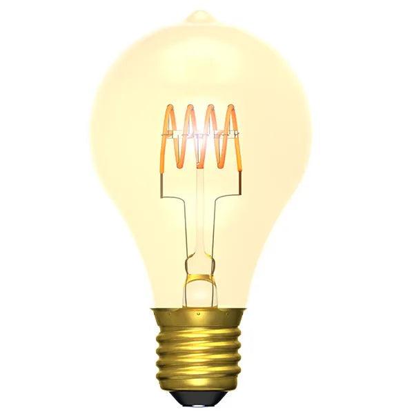 4W LED Amber Vintage Soft Coil Horizontal Filament Glass - ES - Prisma Lighting