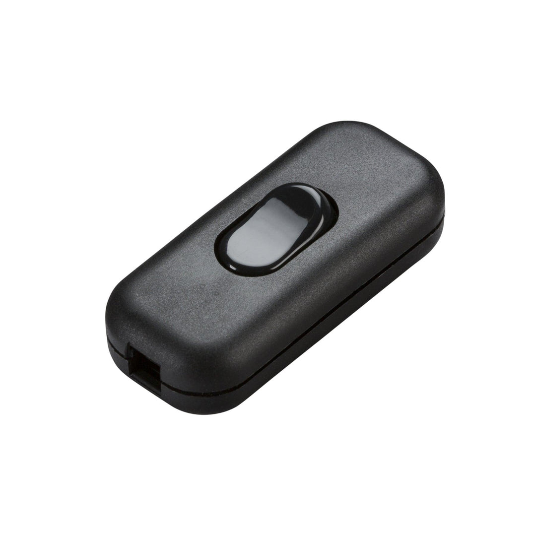 Knightbridge 6A DP Inline Cord Switch Black - Prisma Lighting