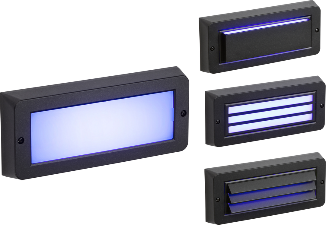 Knightsbridge 230V Blue LED Brick Light - Surface Mount, IP65 - Prisma Lighting