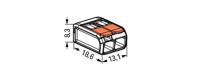Wago 2 Way Splicing Connector Compact 221-412 (Pack of 100) - Prisma Lighting