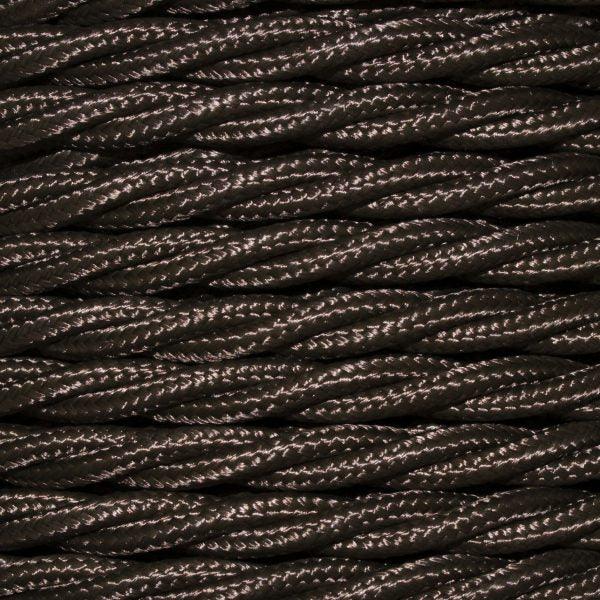 Prisma Brown 3 Core 0.5mm Twisted Braid Cable - Prisma Lighting