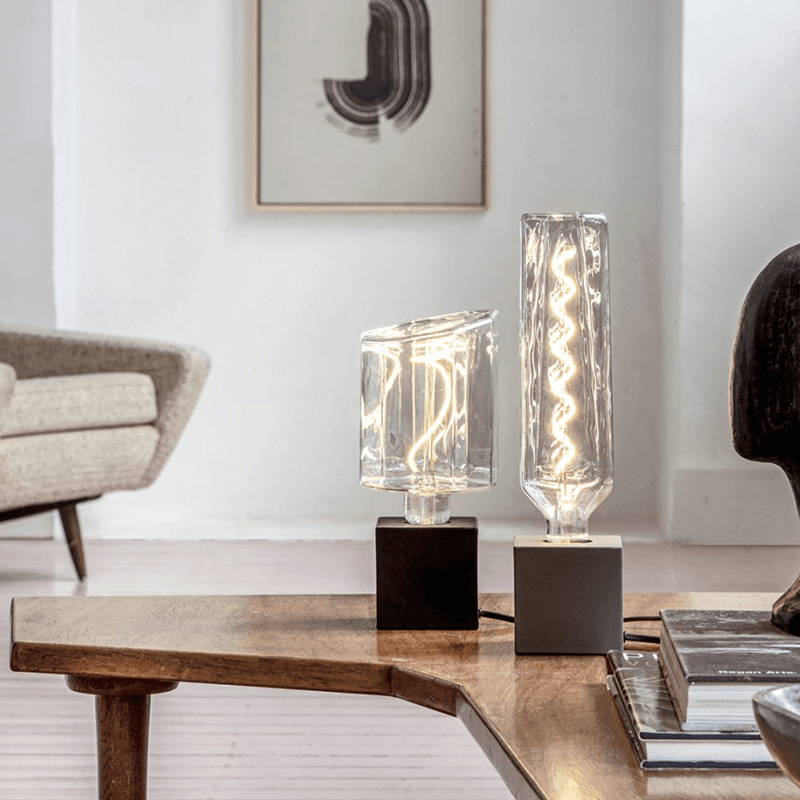 Calex Cube Black Table Lamp E27 - Prisma Lighting