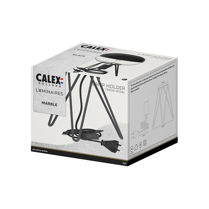 Calex Tripod Black Table Lamp - Prisma Lighting