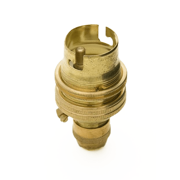 Brass Bayonet Cap Cord Grip Light Bulb Holder with Lamp Shade Ring