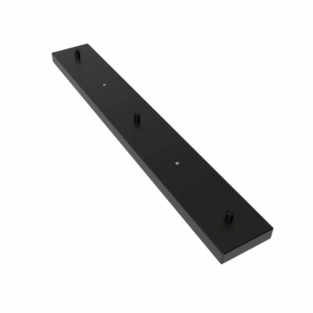 Calex 940102 Metal Ceiling Plate 3 Hole Matt Black - Prisma Lighting