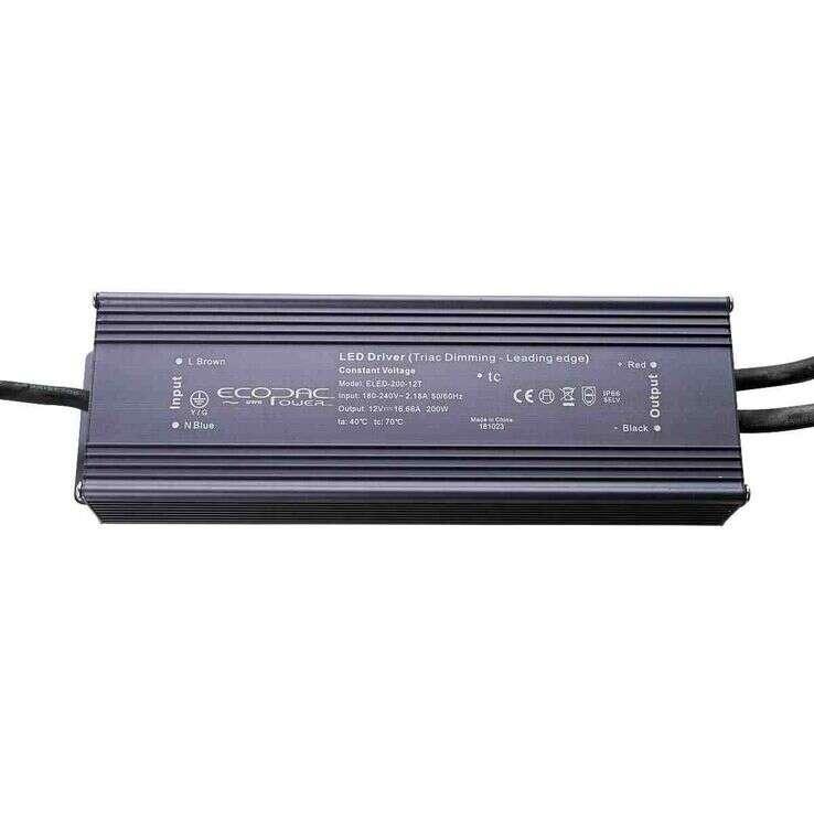 Ecopac LED Driver 200W 24V (TRIAC, Dimmable) - Prisma Lighting