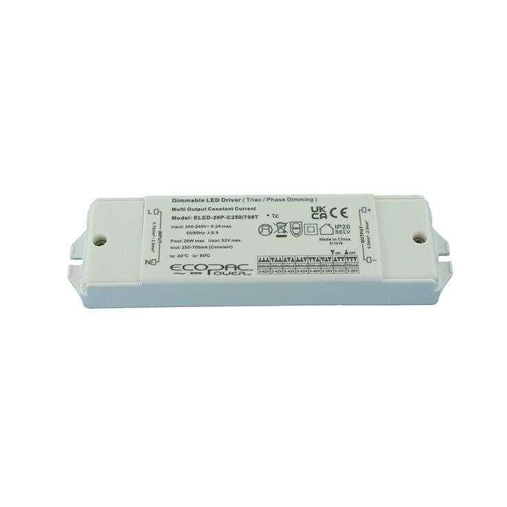 Ecopac Triac Dimmable LED Driver 10.5-20.3W (Leading and Trailing Edge Compatible) - Prisma Lighting
