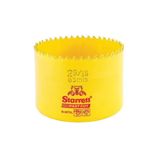 Starrett FCH0296 65mm Hole Saw 2-9/16'' Fast Cut - Prisma Lighting