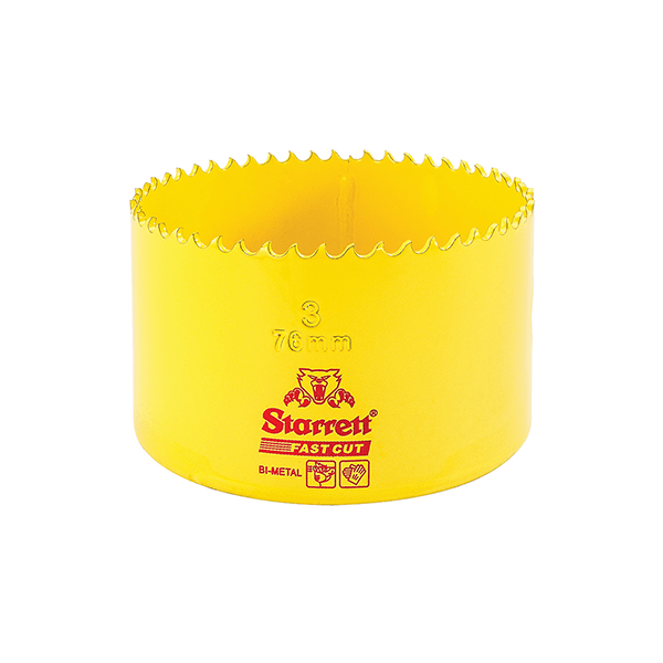 Starrett FCH0300 76mm Hole Saw 3'' Fast Cut - Prisma Lighting