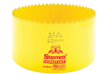 Starrett FCH0314 83mm Hole Saw 3-1/4'' Fast Cut - Prisma Lighting