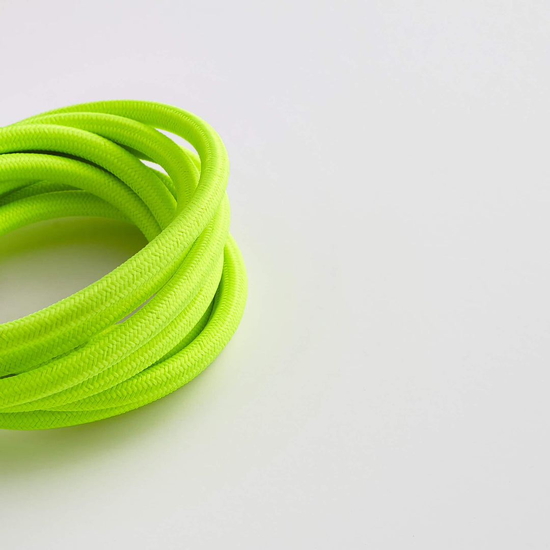 Prisma Neon Flo Yellow 3 Core 0.5mm Round Cable - Prisma Lighting