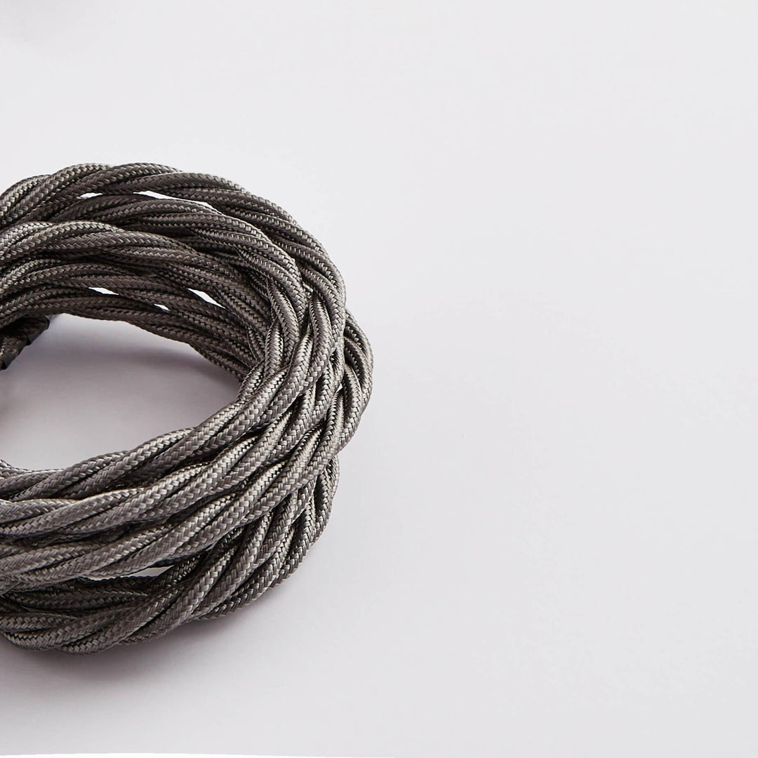 Prisma Elephant Grey 3 Core 0.5mm Twisted Cable - Prisma Lighting