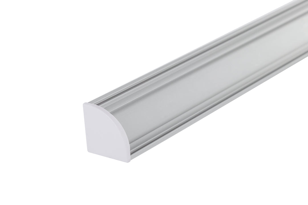 Profile Aluminium Corner Surface Mount 1M Clear Diffuser 20X20Mm Include 2 End Caps And 2 Mounting Brackets - Prisma Lighting