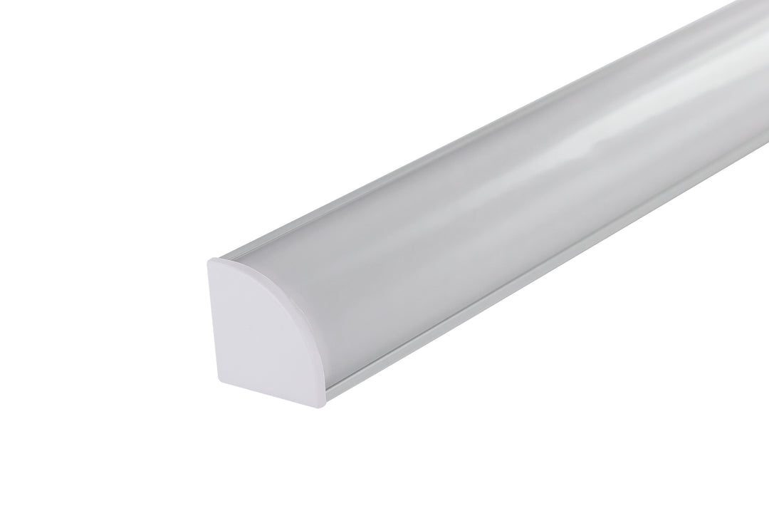 Profile Aluminium Corner Surface Mount 1M Frosted Diffuser 20X20Mm Include 2 End Caps And 2 Mounting Brackets - Prisma Lighting