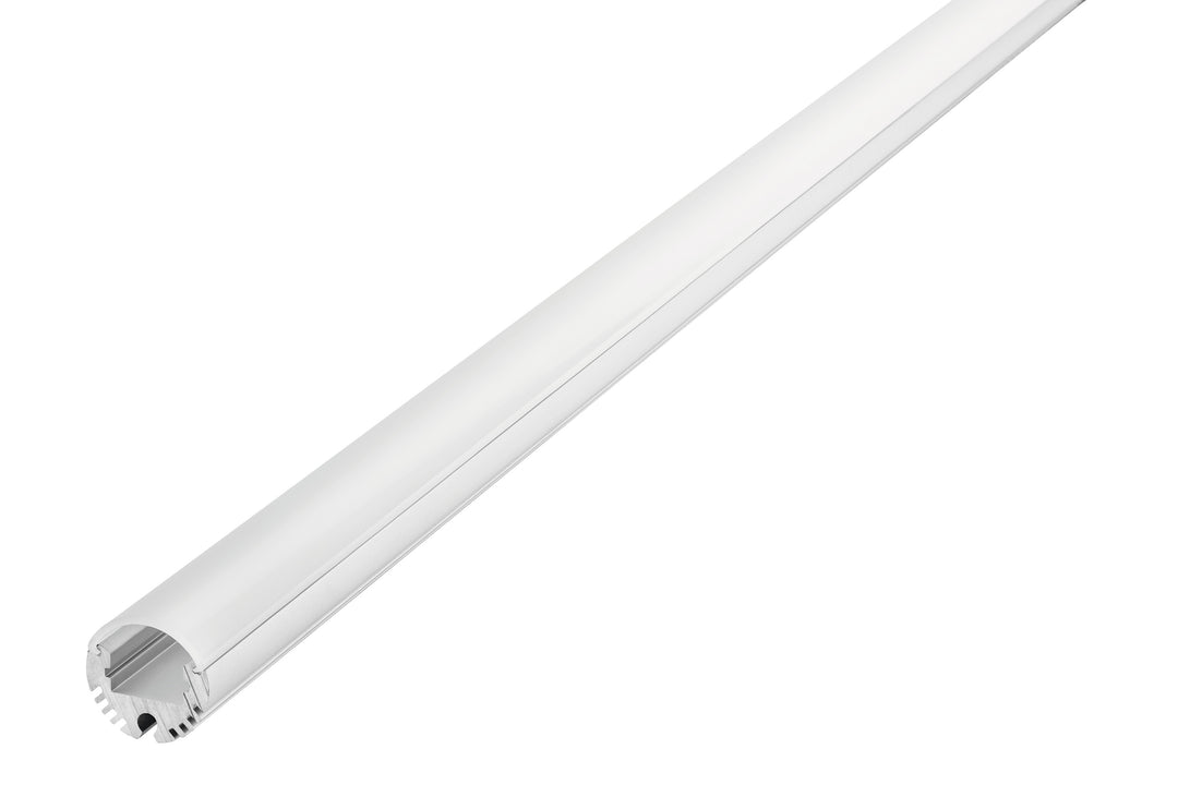 Profile Aluminium Round 1M Frosted Diffuser 20.8Mm Dia Include 2 Endcaps And 2 Mounting Brackets - Prisma Lighting