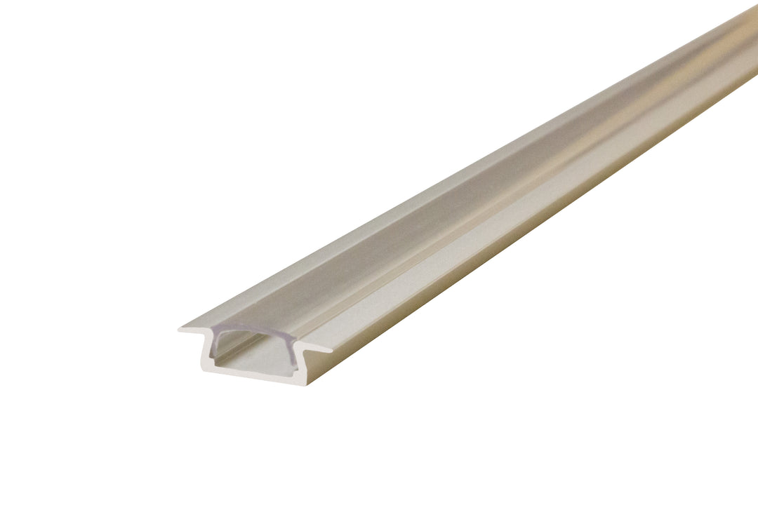 Profile Aluminium Recessed 1M Clear Slide-In Diffuser 22 X 6Mm Include 2 Endcaps And 2 Mounting Brackets - Prisma Lighting