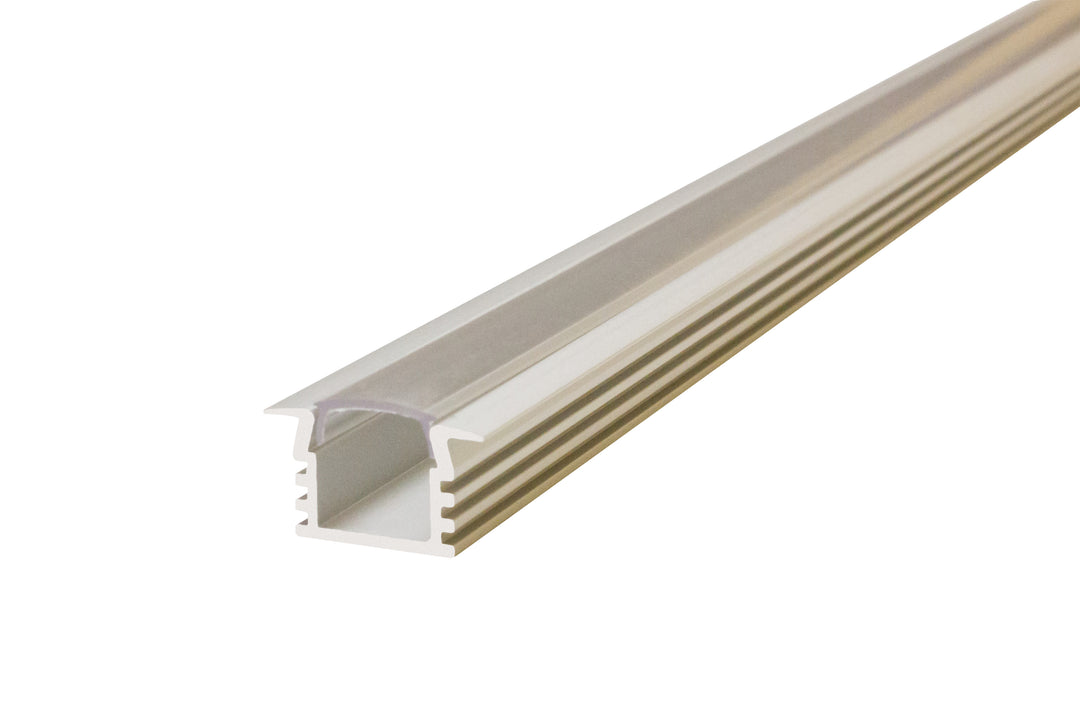 Profile Aluminium Recessed 1M Clear Slide In Diffuser 22 X 12.2Mm End Cap And Mounting Bracket Are Sold Separately - Prisma Lighting