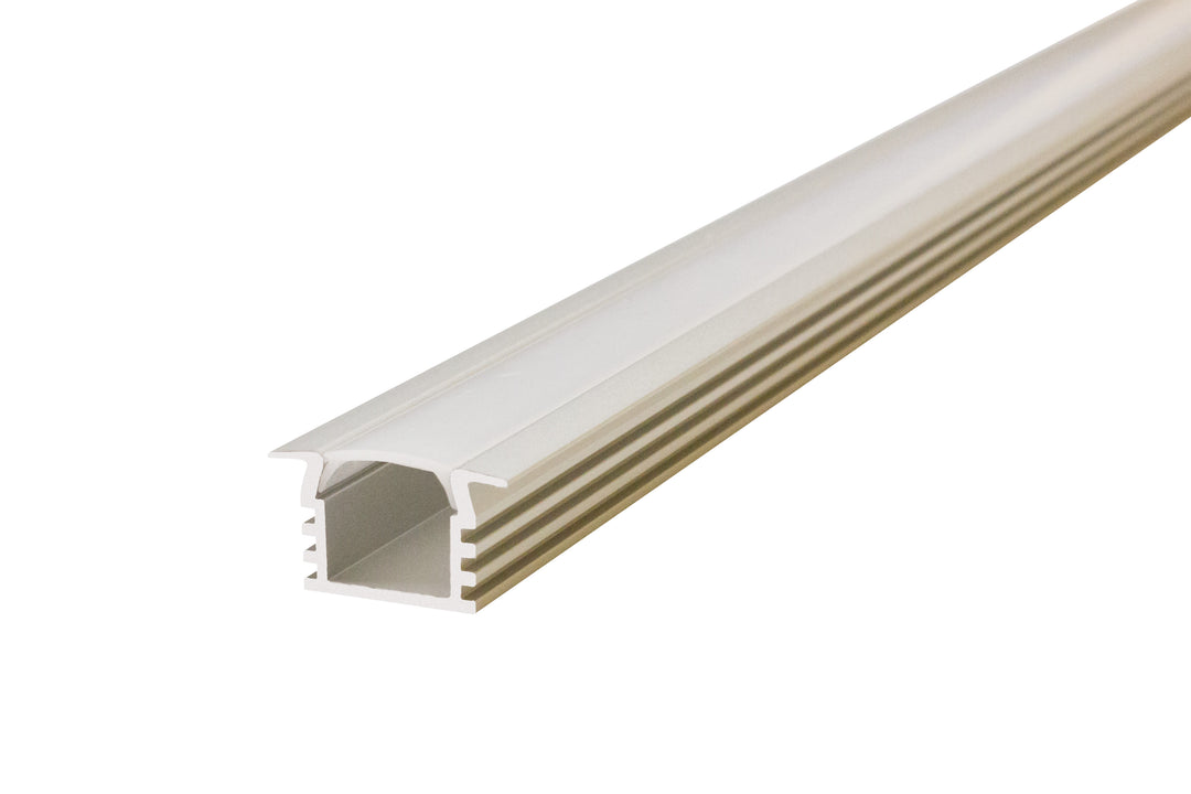 Profile Aluminium Recessed 1M Frosted Slide In Diffuser 22 X 12.2Mm End Cap And Mounting Bracket Are Sold Separately - Prisma Lighting
